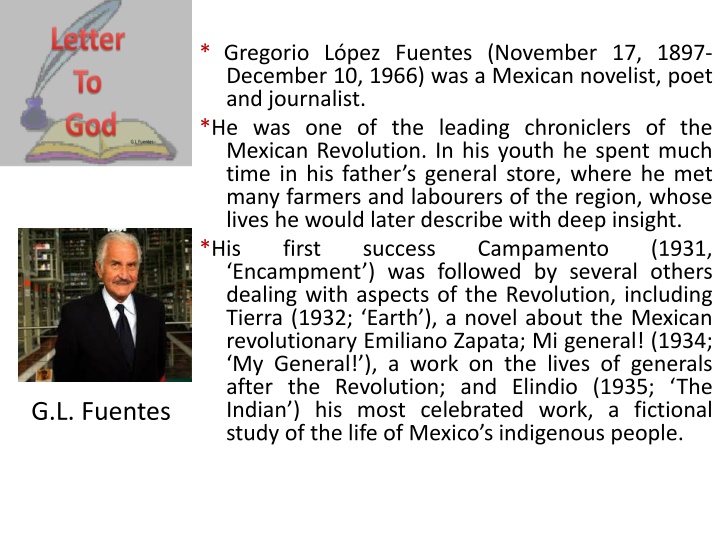 Insights into Mexican Novelist Gregorio López Fuentes