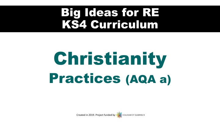 Christianity Practices in AQA Curriculum: Key Concepts and Learning Objectives