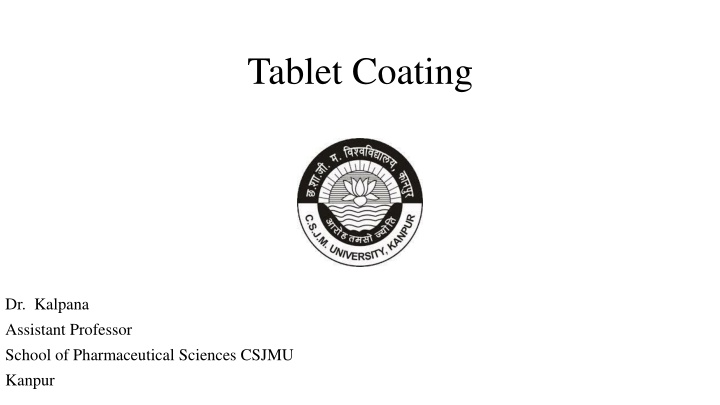 Tablet Coating in Pharmaceutical Sciences