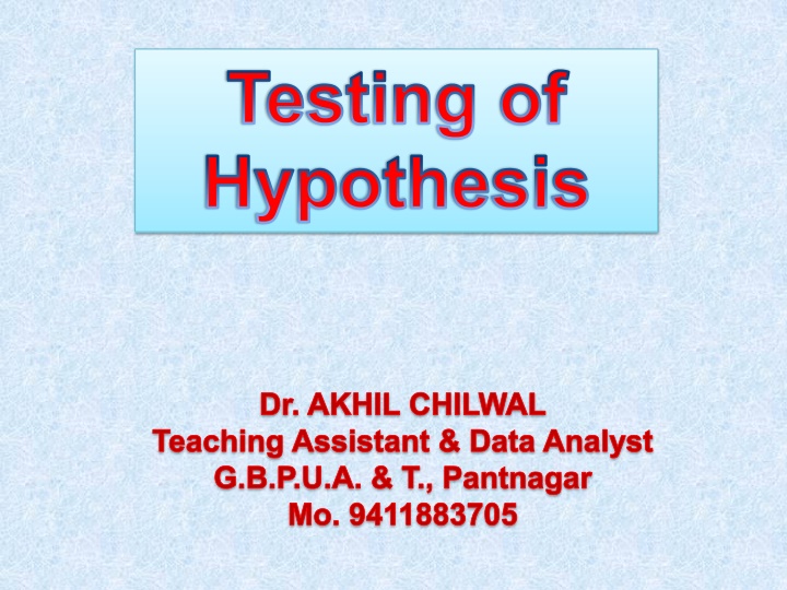 Hypothesis Testing in Statistical Analysis