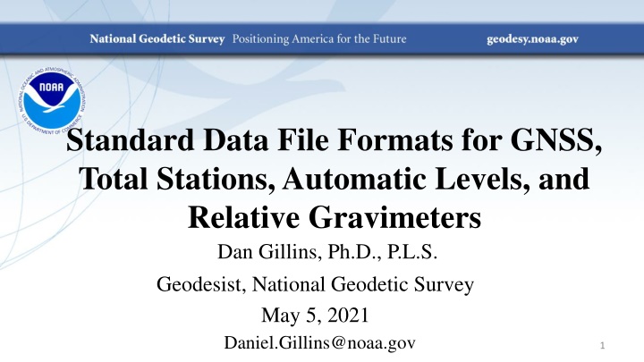 Standard Data File Formats for Geospatial Instruments