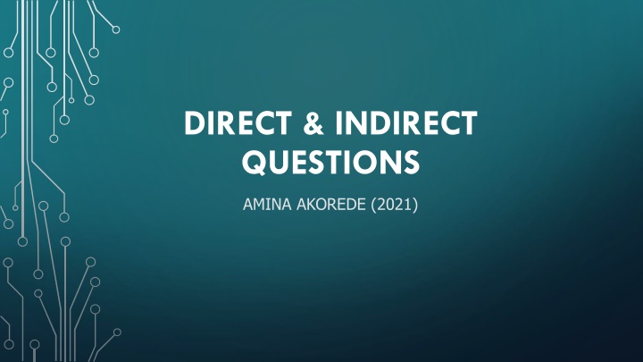 Direct and Indirect Questions in English