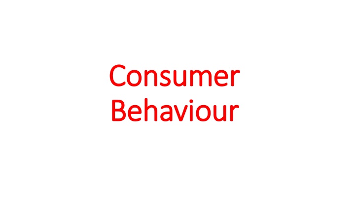 Consumer Behavior in Marketing