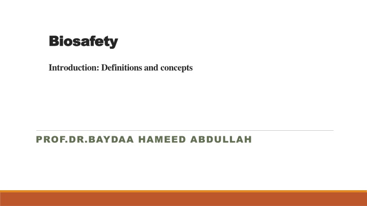 Biosafety and Biosecurity Principles