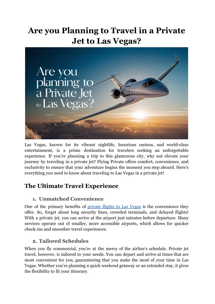 are you planning to travel in a private n.w