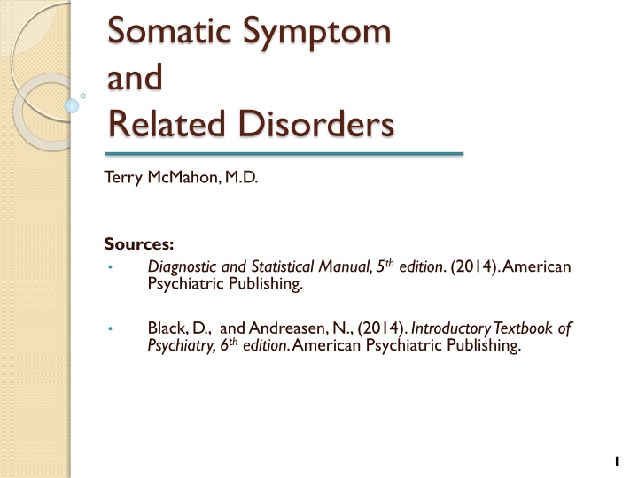 Somatic Symptom and Related Disorders