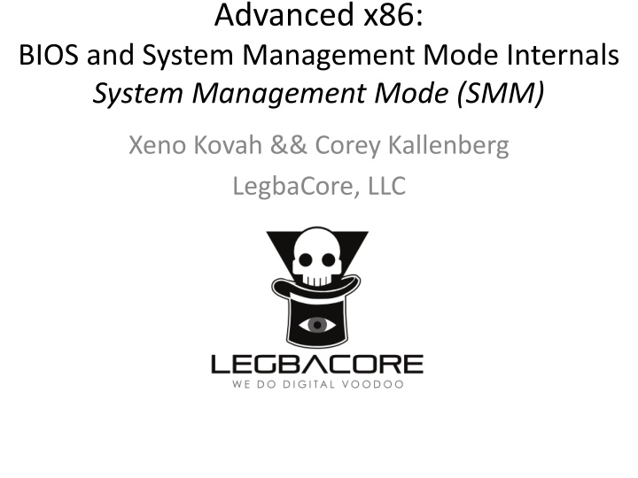 System Management Mode (SMM) in x86 Processors