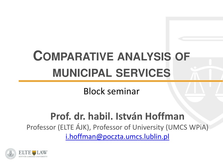 Comparative Analysis of Municipal Services in Public Sector Evolution