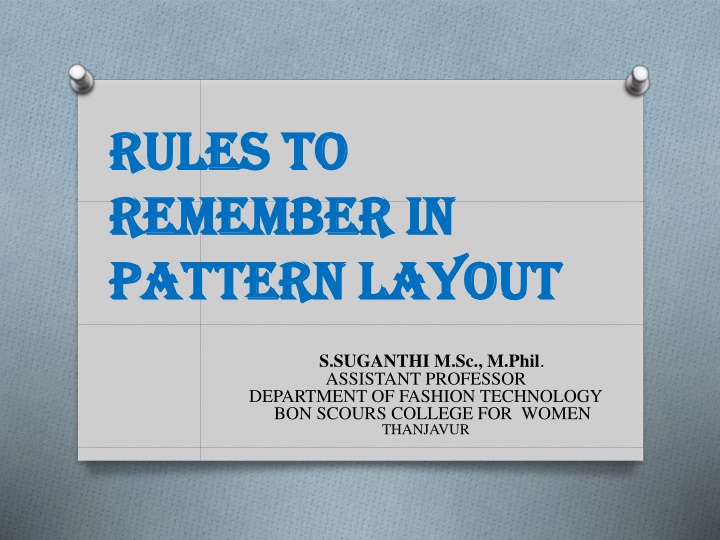 Essential Rules for Pattern Layout in Fashion Design