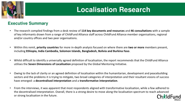 Insights on Localisation Trends in ChildFund Alliance