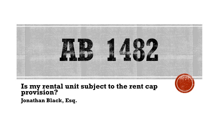 Rental Unit Eligibility Guide under AB 1482