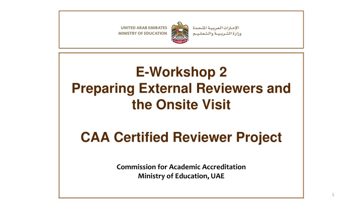 Academic Accreditation and Program Evaluation
