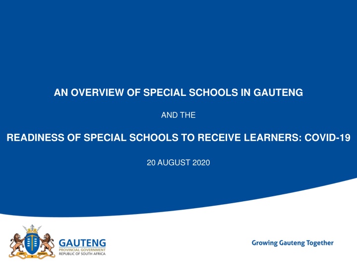 Overview of Special Schools in Gauteng & Readiness Amid COVID-19