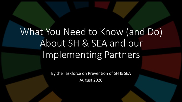 Sexual Harassment and Exploitation in Project Implementation