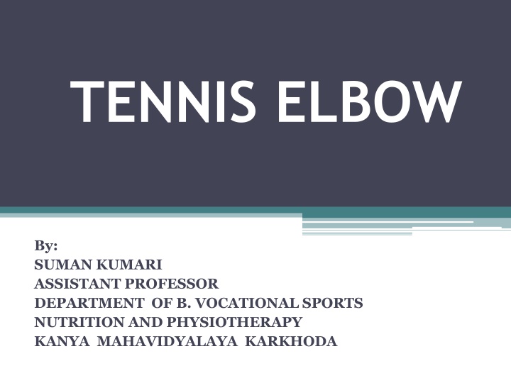 Tennis Elbow: Causes, Symptoms, and Diagnosis