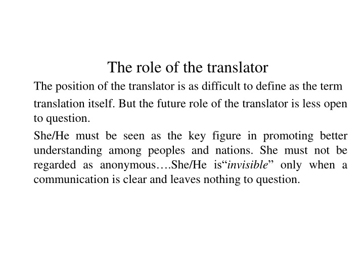 The Evolving Role of Translators in Promoting Intercultural Understanding