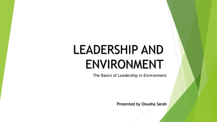 Leadership and Environment Relationship