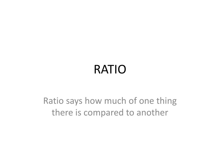 Ratios with Practical Examples
