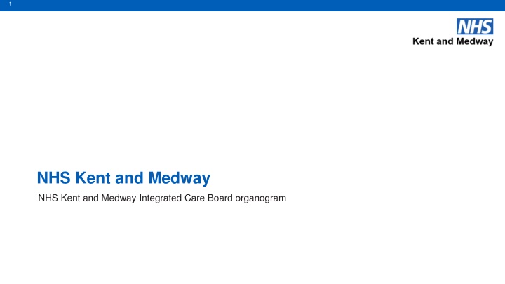 Overview of NHS Kent and Medway Integrated Care Board