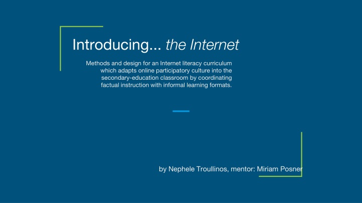 Integrating Internet Literacy Curriculum for Secondary Education