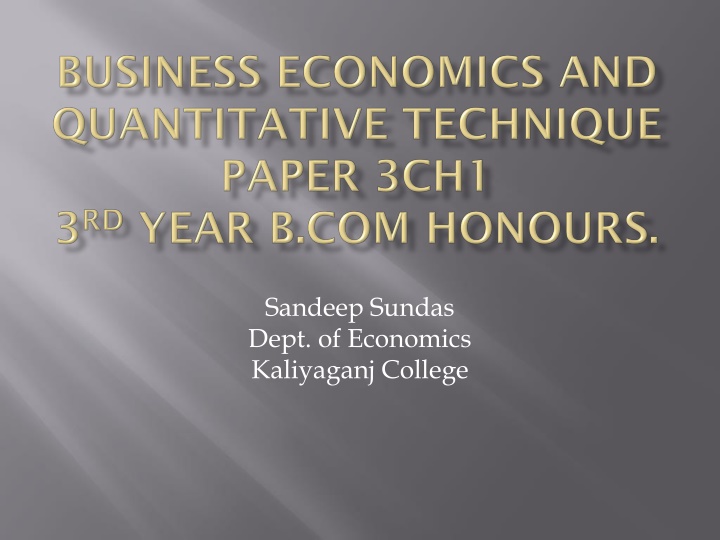 Laws of Production in Economics
