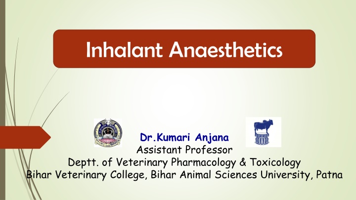 Inhalation Anaesthetics in Veterinary Pharmacology & Toxicology