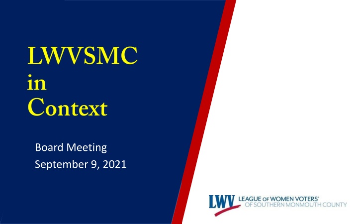 League of Women Voters of Southern Monmouth County Overview