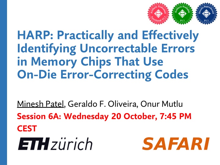 Efficient Identification of Memory Chip Errors with On-Die ECC