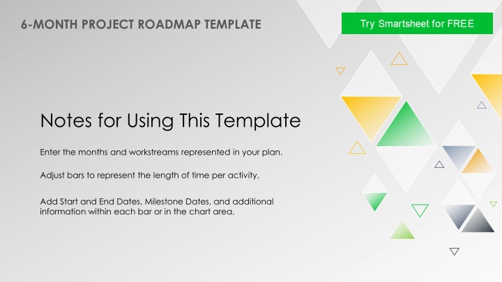 6-Month Project Roadmap Template for Efficient Planning