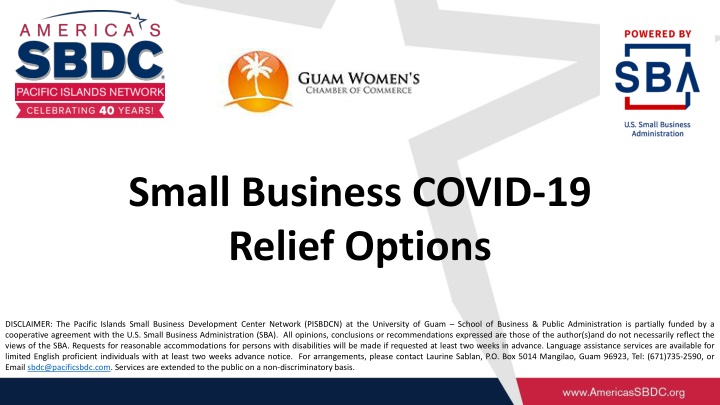Small Business COVID-19 Relief Options for Guam Businesses