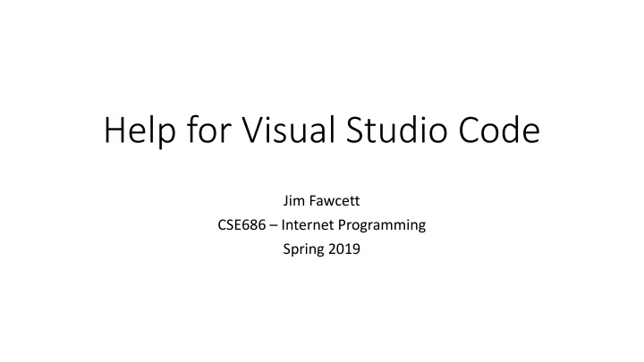 Getting Started with Visual Studio Code for Web Development