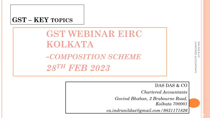 GST Composition Scheme for Small Businesses