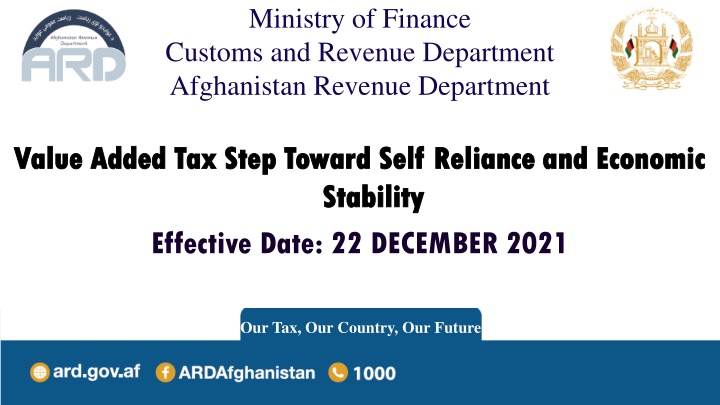Afghanistan Revenue Department Implements Value Added Tax
