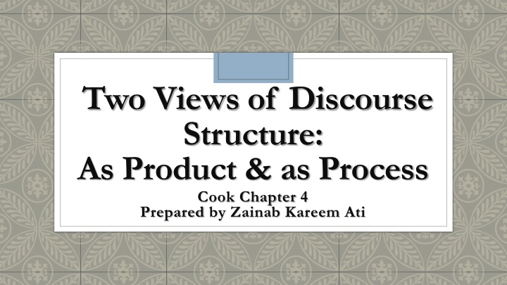 Discourse Structure in Linguistics