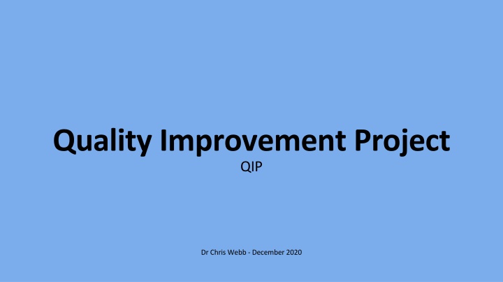Importance of Quality Improvement Projects in Medical Training