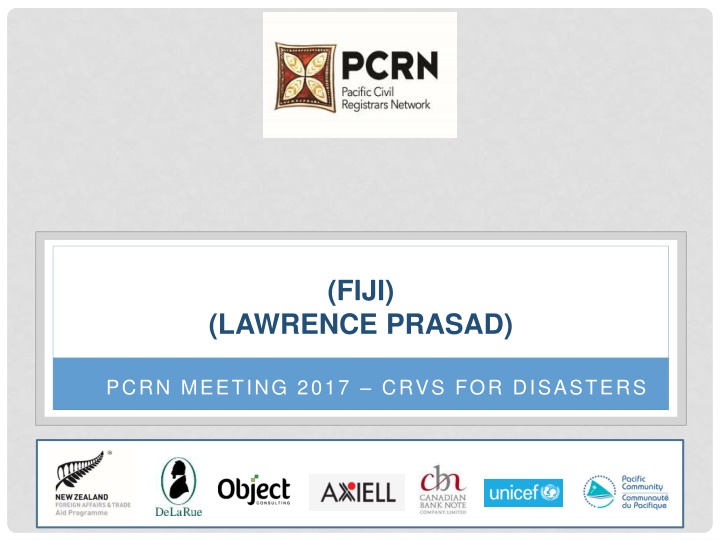 Challenges in Civil Registration and Vital Statistics Systems in Fiji