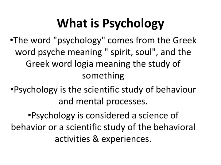 Psychology: The Science of Behavior and Mental Processes