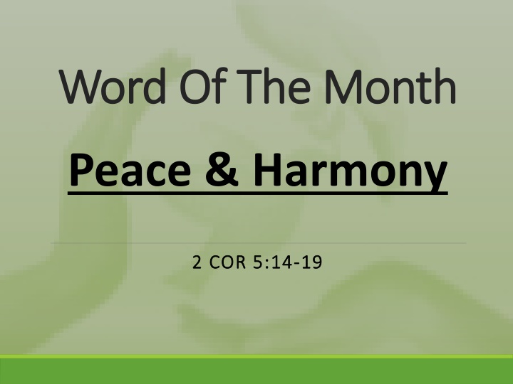 Finding Peace and Harmony Through Reconciliation with God