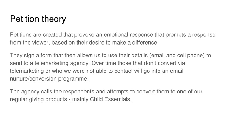 Effective Strategy of Using Petitions and Telemarketing for Lead Generation