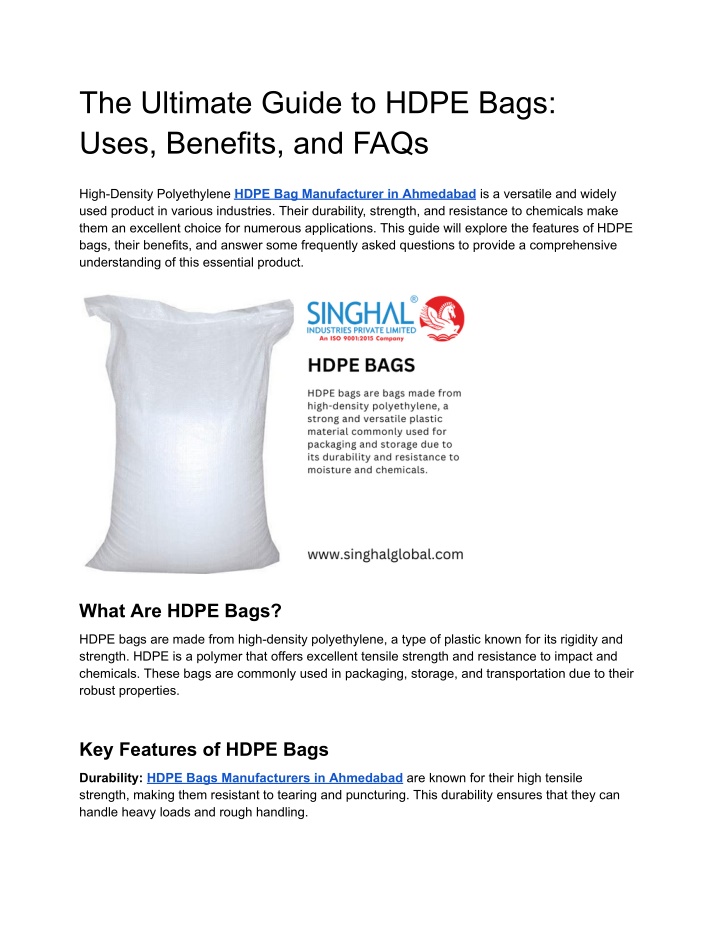 the ultimate guide to hdpe bags uses benefits n.w