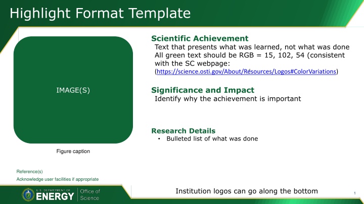 Effective Scientific Highlight Slide Building Guide