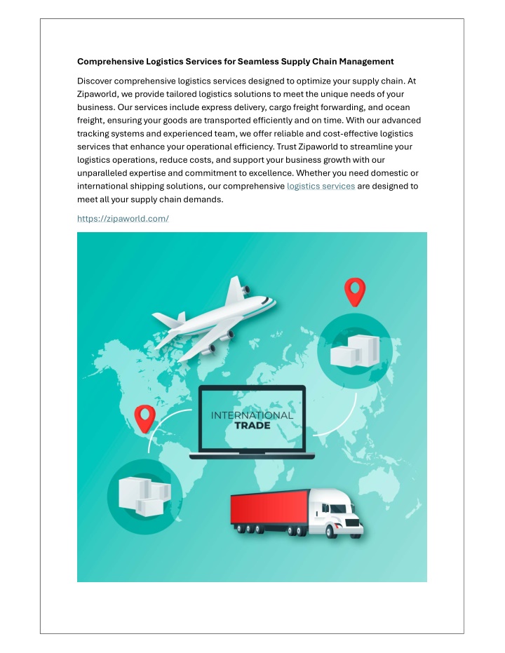 comprehensive logistics services for seamless n.w