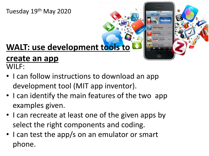 Developing Apps with MIT App Inventor