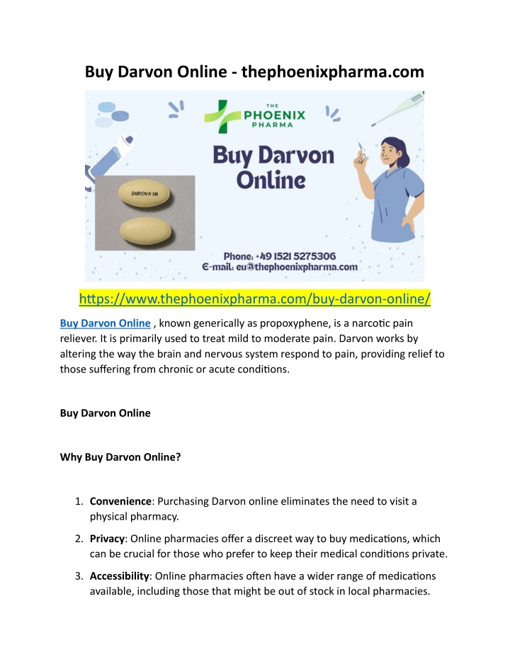 buy darvon online thephoenixpharma com n.w