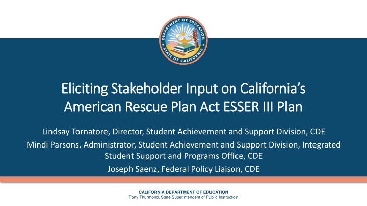 Educating Homeless Children and Youth Program Overview: McKinney-Vento Act and Funding Update