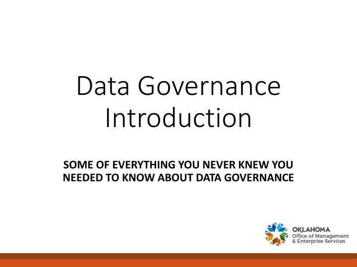 Data Governance in a Nutshell