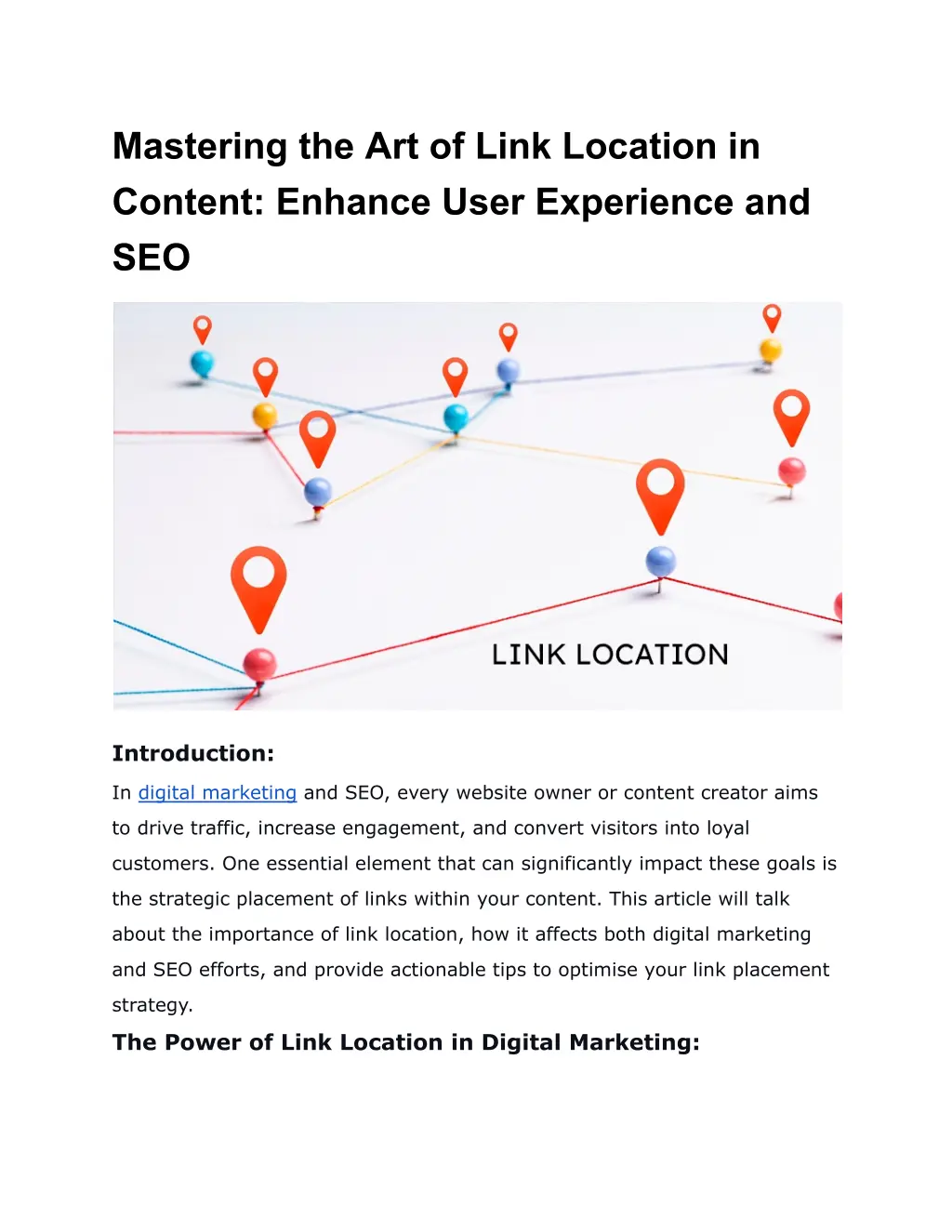 mastering the art of link location in content n.