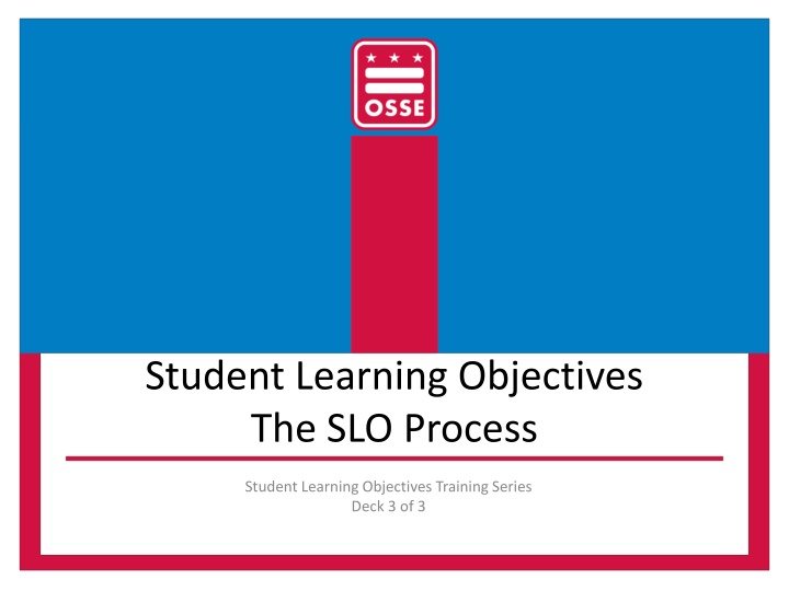 Student Learning Objectives - SLO Process Overview