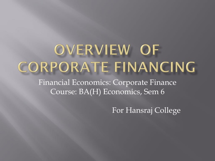 Corporate Finance: Key Considerations for Capital Raising