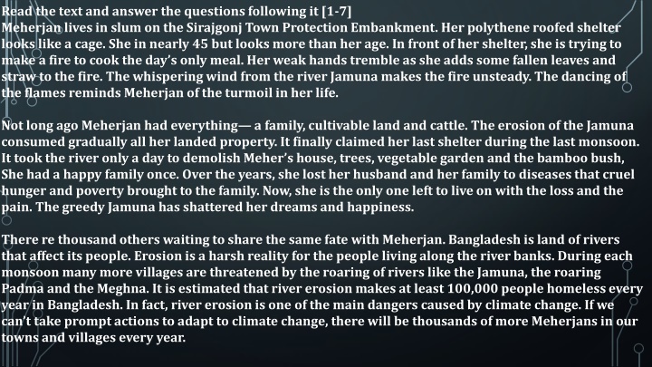 The Devastating Impact of River Erosion on Meherjan's Life
